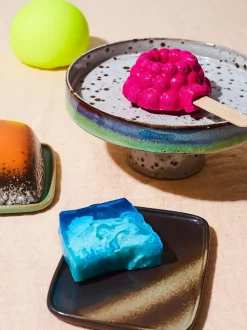 Fuente para postre artesanal 70's