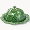 Fuente pintada a mano con tapa Cabbage