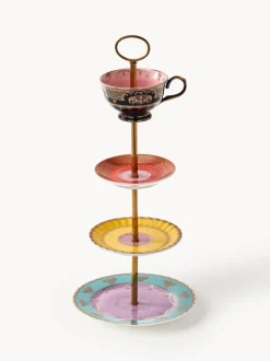 Fuente 3 pisos de porcelana artesanal Grandpa