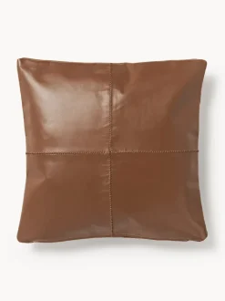 Funda de almohada artesanal de cuero Raven