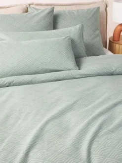 Funda de almohada estampada de algodón Milano