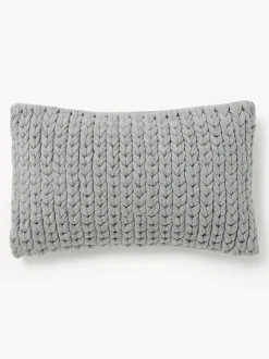 Funda de cojín artesanal de punto grueso Adyna