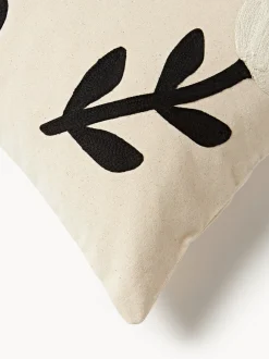 Funda de cojín de algodón con motivo floral Rosita