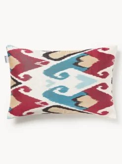 Funda de cojín decorativo de seda con estampado abstracto Silky