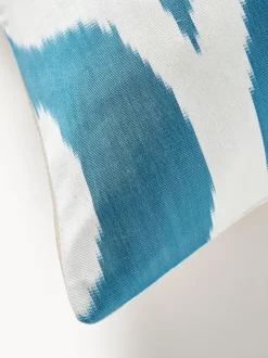 Funda de cojín decorativo de seda con estampado abstracto Silky