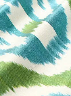 Funda de cojín decorativo de seda con estampado abstracto Silky