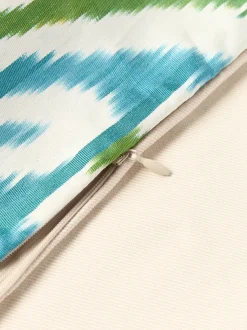 Funda de cojín decorativo de seda con estampado abstracto Silky