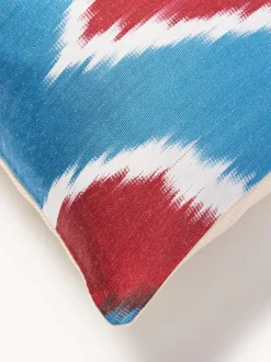 Funda de cojín decorativo de seda con estampado abstracto Silky