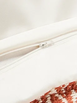 Funda de cojín de exterior con tejido estampado y flecos Suria
