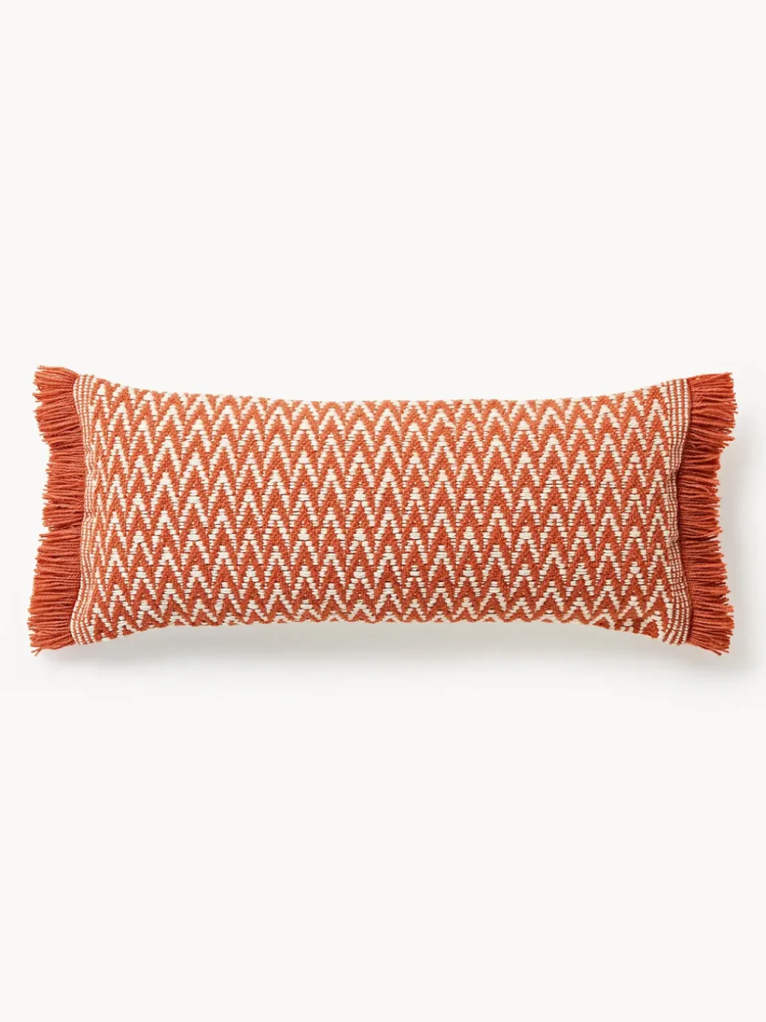 Funda de cojín de exterior con tejido estampado y flecos Suria