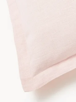 Funda de cojín de lino con dobladillo elevado Taryn