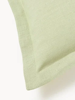 Funda de cojín de lino con dobladillo elevado Taryn