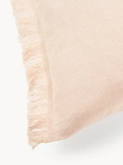 Funda de cojín de lino con flecos Luana