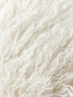 Funda de cojín de pelo sintético rizado Morten