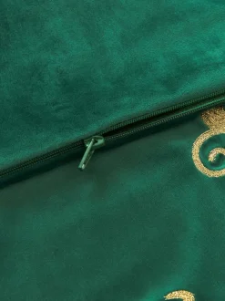 Funda de cojín de terciopelo bordada Legong