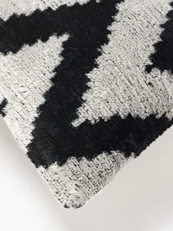 Funda de cojín de terciopelo con estampado zigzag Velvety