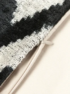 Funda de cojín de terciopelo con estampado zigzag Velvety