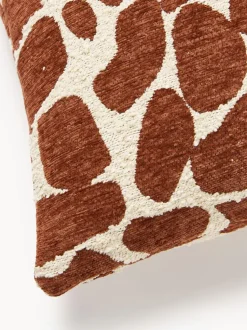 Funda de cojín en tejido bouclé y chenilla Nenda