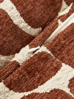 Funda de cojín en tejido bouclé y chenilla Nenda