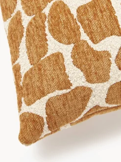 Funda de cojín en tejido bouclé y chenilla Nenda