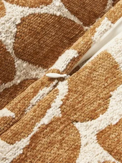 Funda de cojín en tejido bouclé y chenilla Nenda
