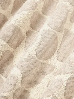 Funda de cojín en tejido bouclé y chenilla Nenda