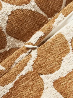 Funda de cojín en tejido bouclé y chenilla Nenda