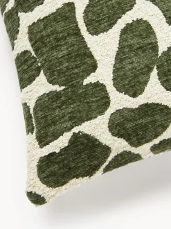 Funda de cojín en tejido bouclé y chenilla Nenda