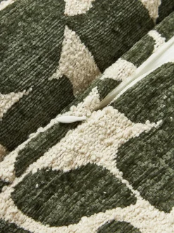 Funda de cojín en tejido bouclé y chenilla Nenda