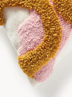 Funda de cojín grande artesanal con tejido capitoné Jiri