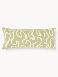 Funda de cojín para exterior con estampado de ondas bordadas Shanti