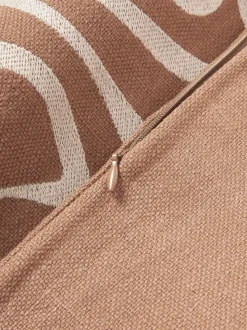 Funda de cojín para exterior con estampado de ondas bordadas Shanti
