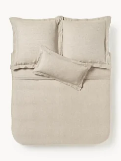 Funda nórdica de lino con ribete Linna