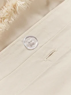 Funda nórdica de percal con decoración de penachos Madeline