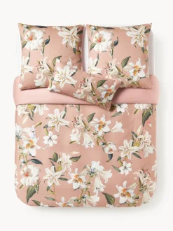 Funda nórdica de satén con estampado floral Flori