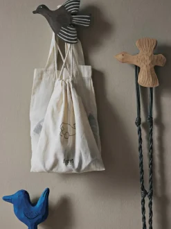 Gancho de pared de madera de álamo artesanal Lola Bird
