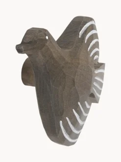 Gancho de pared de madera de álamo artesanal Lola Bird