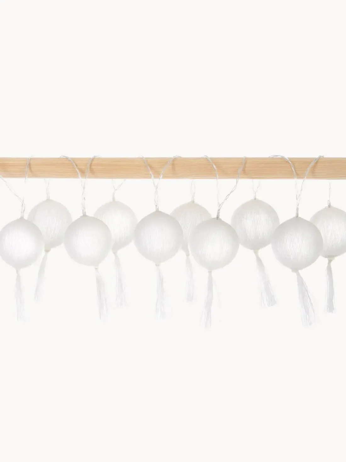 Guirnalda de luces LED Jolly Tassel, 185 cm, a pilas