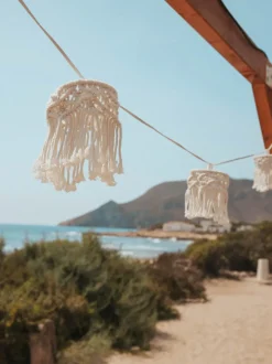 Guirnalda de luces LED solares de algodón Mykonos