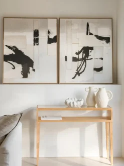 Impresión artesanal en lienzo con marco de madera Tokyo