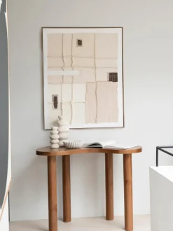 Impresión artesanal en lienzo con marco de madera Manos