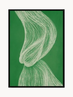 Impresión digital enmarcada artesanal Green Formation