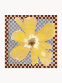 Impresión digital Flower With Checks 03