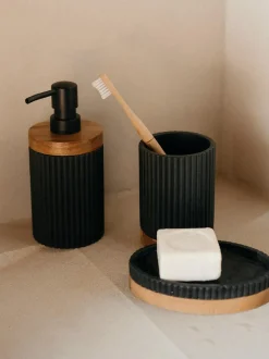 Jabonera con madera Laura