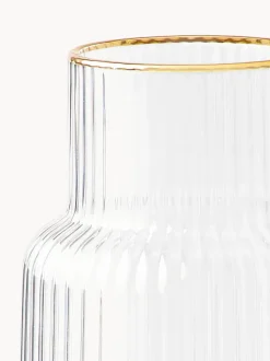 Jarra con relieve y borde dorado Minna, 1,1 L