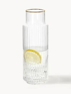 Jarra soplada con borde dorado Aleo, 1 L