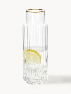 Jarra soplada con borde dorado Aleo, 1 L