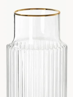 Jarra soplada con borde dorado Aleo, 1 L