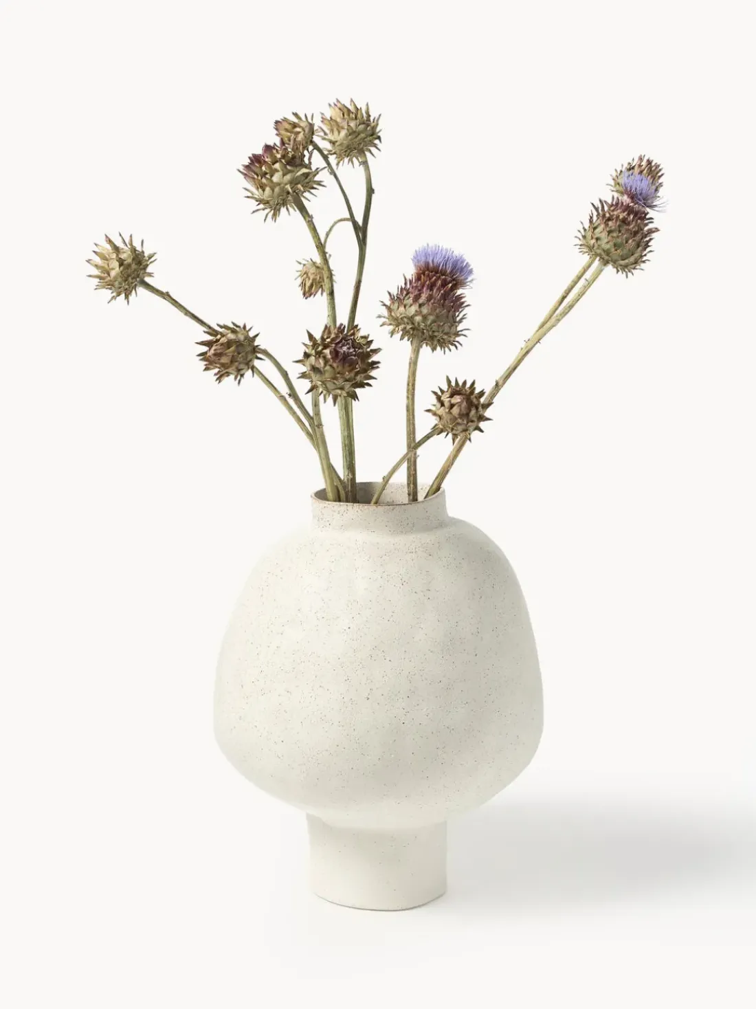 Jarrón artesanal de diseño de gres Saki, 40 cm