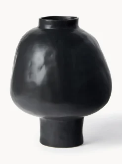 Jarrón artesanal de diseño de gres Saki, 40 cm